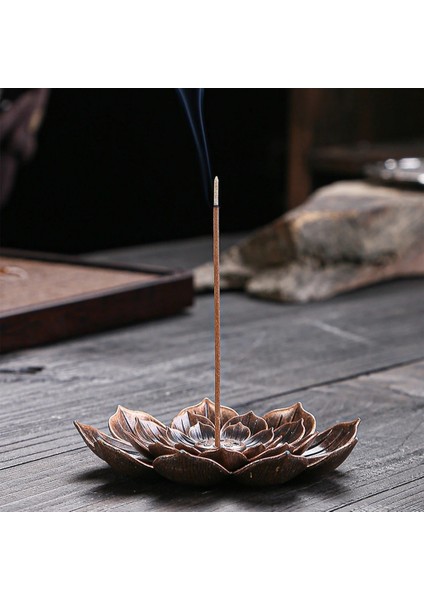 Altın S Stili Alaşım Tütsü Brülör Çubuk Tutucu Budizm Lotus Hattı Tütsü Tabağı Sandal Ağacı Bobin Taban Tapınakları Yoga Stüdyoları Fengshui Dekor (Yurt Dışından)