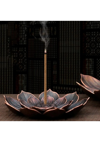 No.8 Stili Sıcak Satış 1 Adet Alaşım Tütsü Brülör Çubuk Tutucu Plaka Budizm Lotus Censer Bronz Nasturtium Tütsü Brülör 12 Stilleri (Yurt Dışından)