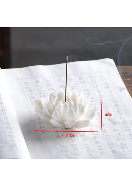 7.9CMX4CM 1 Adet Stil Simülasyon Lotus Alaşım Tütsü Brülör Ev Dekor Tütsü Çubuk Tutucu Tütsü Tabağı El Yapımı Budist Aromaterapi Buhurdan Dekor (Yurt Dışından)