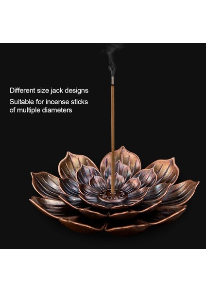 7.9CMX4CM 1 Adet Stil Simülasyon Lotus Alaşım Tütsü Brülör Ev Dekor Tütsü Çubuk Tutucu Tütsü Tabağı El Yapımı Budist Aromaterapi Buhurdan Dekor (Yurt Dışından)