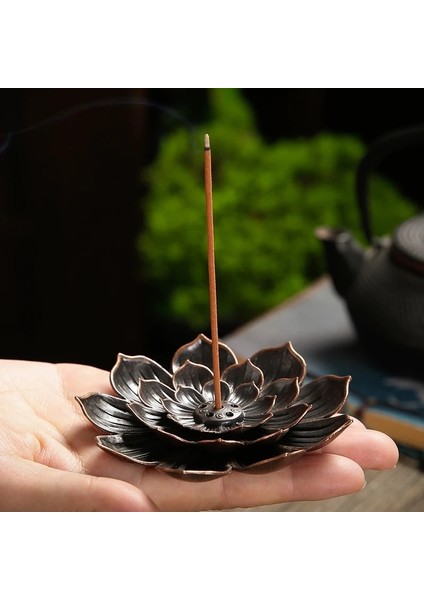 Bronz-S Tarzı Alaşım Tütsü Brülör Çubuk Tutucu Budizm Lotus Hattı Tütsü Tabağı Sandal Ağacı Bobin Taban Tapınakları Yoga Stüdyoları Ev Dekorasyonu (Yurt Dışından)