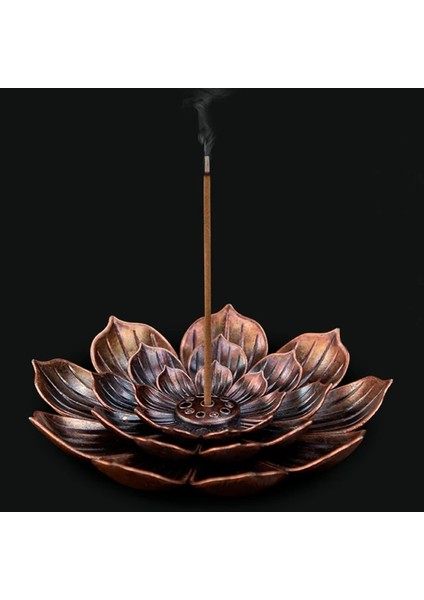 Bronz-S Tarzı Alaşım Tütsü Brülör Çubuk Tutucu Budizm Lotus Hattı Tütsü Tabağı Sandal Ağacı Bobin Taban Tapınakları Yoga Stüdyoları Ev Dekorasyonu (Yurt Dışından)
