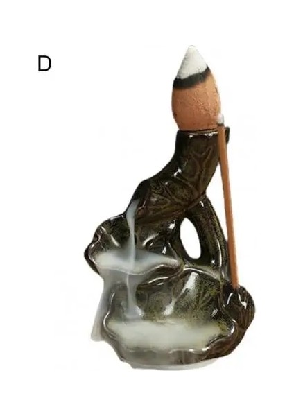 D Stili Multi Style Mountains River Waterfall Zen Incense Burner Fountain Backflow Aroma Smoke Censer Holder For Home Crafts (Yurt Dışından)