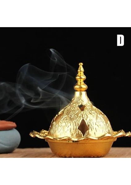 7x6.4cm Tarzı 1 Adet Klasik Retro Orta Doğu Arap Reçine Altın Metal Tütsü Brülör Kapak Aroma Soba Süsleme Ev Dekorasyon Süsler Dekor (Yurt Dışından)