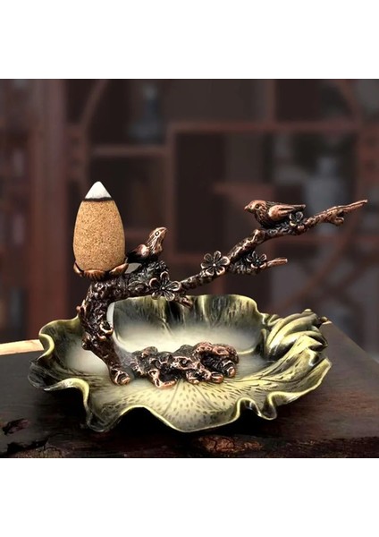 C Stili Tütsü Brülör Aroma Brülör Yaratıcı Lotus Bunrer Konileri Geri Akış Tütsü Tutucu Erik Dalı Ev Dekorasyonu (Yurt Dışından)