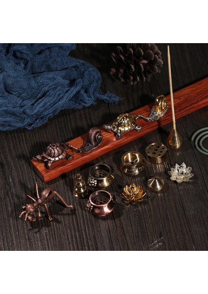 Bakır Fil Tarzı 1 Adet Mini Cafe Süs Budizm Alet Kül Catcher Joss-Stick Takılı Tütsü Tutucu Bakır Buhurdan Ev Dekorasyon (Yurt Dışından)