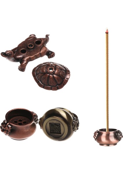 Bakır Fil Tarzı 1 Adet Mini Cafe Süs Budizm Alet Kül Catcher Joss-Stick Takılı Tütsü Tutucu Bakır Buhurdan Ev Dekorasyon (Yurt Dışından)