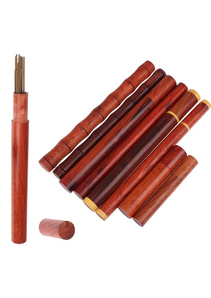 N2 Stili 1 Piece Vietnam Rosewood Incense Tube Wooden Storage Incense Box Incense Holder Home (Yurt Dışından) fiyatları
