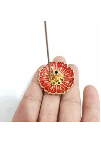 C Stili 9-Delik Bakır Tütsü Tutucu Mini Lotus Çiçeği Tütsü Çubukları Brülör Konileri Buhurdan Budist Çayevi Ev Dekorasyon Aksesuarları (Yurt Dışından) fırsatları