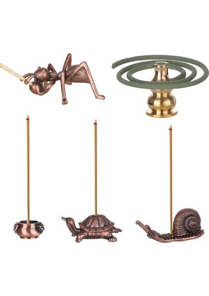 Bakır Kaplumbağa Tarzı 1 Adet Mini Cafe Süs Budizm Alet Kül Catcher Joss-Stick Takılı Tütsü Tutucu Bakır Buhurdan Ev Dekorasyon (Yurt Dışından)