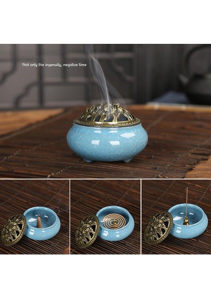 No.4 Tarzı Vintage Ceramic Incense Burner Meditation Buddhist Zen Censer Decoractive Incense Holder Office Desktop Ornament Home Decoration (Yurt Dışından) fiyatları