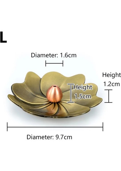 No.12 Tarzı Retro Alaşım Tütsü Brülör Budizm Bobin Lotus Çiçeği Şekli Buhurdan Bronzecopper Ev Masa Dekoru Zanaat Sopa Koni Buhurdan Tutucu (Yurt Dışından)