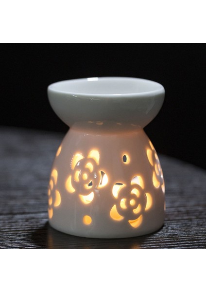 Sakura Stili Seramik Mum Aromaterapi Fırın Lambası Uçucu Yağ Fırını Ev Romantik Brülör Eriyik Balmumu Isıtıcı Difüzör Ev Dekor (Yurt Dışından)