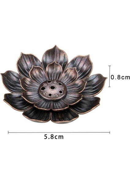 1.5x1.5cm Tarzı Yeni 1 Adet Alaşım Tütsü Brülör Çubuk Tutucu Plaka Budizm Lotus Censer Bronz Nasturtium Tütsü Brülör (Yurt Dışından)