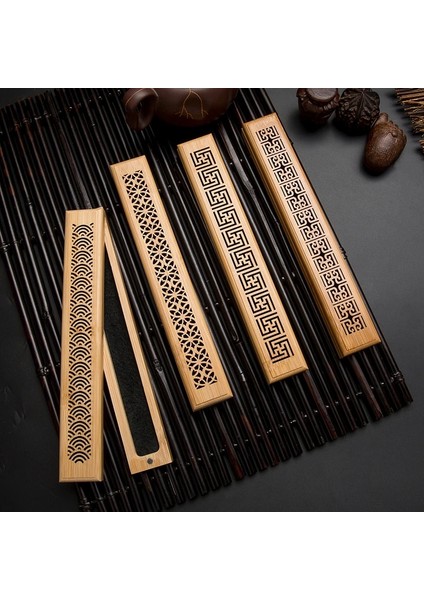 Stil3 Stili Bambu Ahşap Tütsü Çubuğu Tutacağı Yanan Joss Tütsü Kutusu Brülör Kül Yakalayıcı (Yurt Dışından) indirimleri