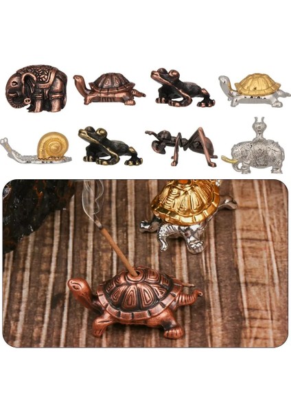 Altın-Gümüş Kaplumbağa Stili Dekorasyon Aksesuarları Home Insense Kül Çayevi Brülör Standı Sandal Ağacı Tutucu Tütsü Çubuk Tutucu Buhurdan (Yurt Dışından) indirimleri