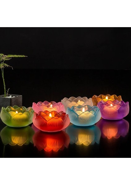 Pembe Stil Yedi Renk Kristal Tütsü Brülör Cam Lotus Mumluklar Ev Buda Mini Zen Koni Buhurdan Için El Sanatları Dekorasyon (Yurt Dışından) fiyatları