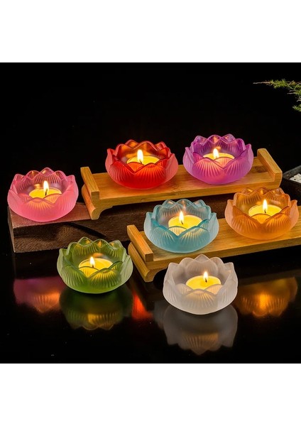 Pembe Stil Yedi Renk Kristal Tütsü Brülör Cam Lotus Mumluklar Ev Buda Mini Zen Koni Buhurdan Için El Sanatları Dekorasyon (Yurt Dışından) modelleri