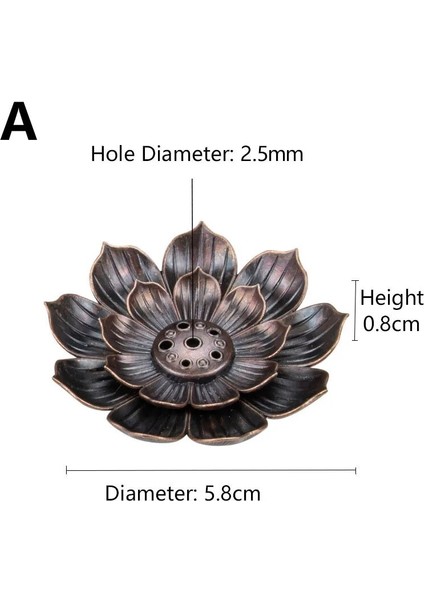 No.1 Tarzı Retro Alaşım Tütsü Brülör Budizm Bobin Lotus Çiçeği Şekli Buhurdan Bronzecopper Ev Masa Dekoru Zanaat Sopa Koni Buhurdan Tutucu (Yurt Dışından)