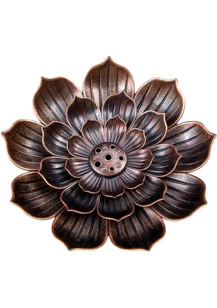 Açık Yeşil Tarzı Lotus Tütsü Brülör Tutucu Plaka Retro Delikler Tütsü Çubukları Nordic Ev Dekorasyon Alaşım Mumluk Şelale Tütsülük (Yurt Dışından)