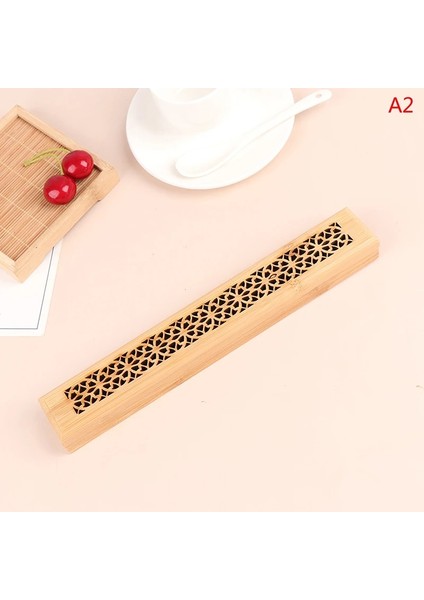 Turuncu Tarzı Bambu Ahşap Tütsü Çubuğu Tutacağı Yanan Joss Tütsü Kutusu Brülör Kül Yakalayıcı Ev Dekorasyonu (Yurt Dışından)