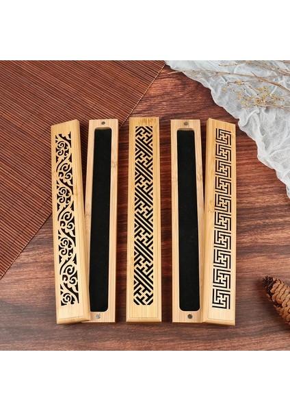 Turuncu Tarzı Bambu Ahşap Tütsü Çubuğu Tutacağı Yanan Joss Tütsü Kutusu Brülör Kül Yakalayıcı Ev Dekorasyonu (Yurt Dışından) modelleri