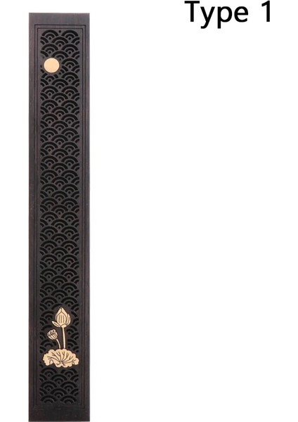 Siyah Tip 1 Stil 1 Adet Retro Doğal Ahşap Oyma Çiçek Tütsü Buhurdan Joss-Stick Takılı Tutucu Kül Catcher Aromaterapi Ev Dekor El Sanatları (Yurt Dışından)