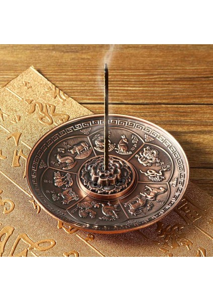Dragon Phoenix Kırmızı Stili Retro 5 Delik Lotus Tütsü Brülörleri Ejderha Tütsü Tutucu Sopa Koni Buhurdan Plaka Budizm 2 Renk Ev Ofis Dekorasyon Zanaat (Yurt Dışından) modelleri