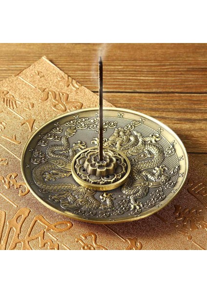Dragon Phoenix Kırmızı Stili Retro 5 Delik Lotus Tütsü Brülörleri Ejderha Tütsü Tutucu Sopa Koni Buhurdan Plaka Budizm 2 Renk Ev Ofis Dekorasyon Zanaat (Yurt Dışından) fırsatları