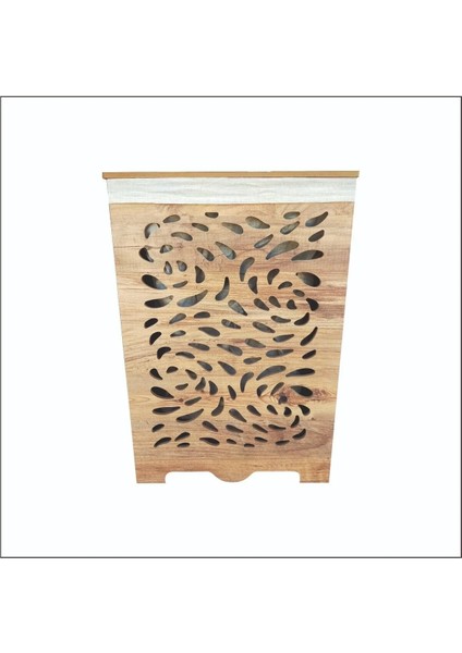 Wood Ahşap Çift Gözlü Çamaşır Sepeti fiyatları