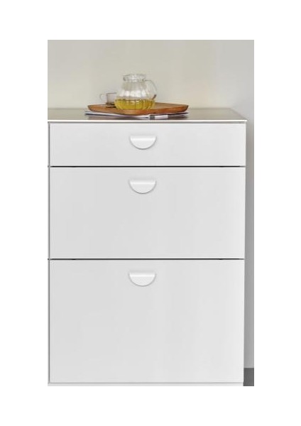 4 Adet Furnipart Danimarka, Horizon Mat Beyaz, Dolap, Çekmece, Gardırop, Mutfak Kulp