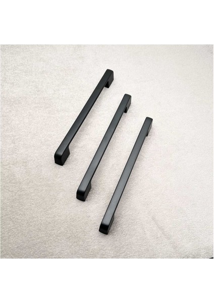 Arel Mat Siyah Tv Ünitesi Vestiyer Yatak Odası Mutfak Dolap Çekmece Kulpu 224 mm (22,4 Cm) 1 Adet