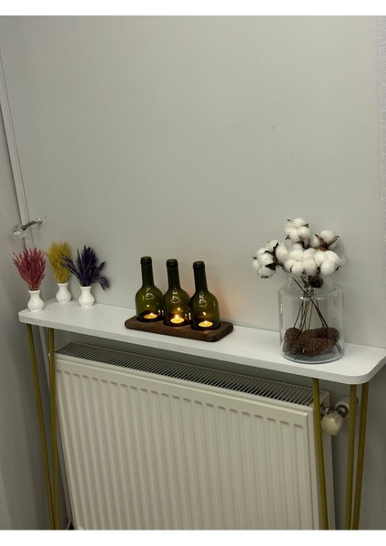 Dresuar Petek Üstü Oval Kenar Raf Dresuar Kalorifer Peteği Rafı Kitaplık Oval Kesim