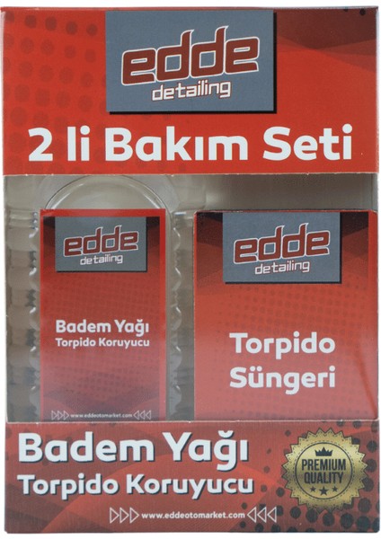 Araba Araç Oto Torpido Koruyucu Koruma Badem Yağı ve Torpido Süngeri 2'li Set