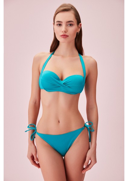 Kalın Bağcıklı Straplez Bikini Üst