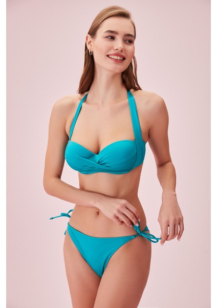 Kalın Bağcıklı Straplez Bikini Üst