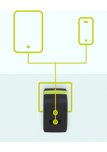 Instantcharger 30W 2 USB Şarj Aleti Siyah