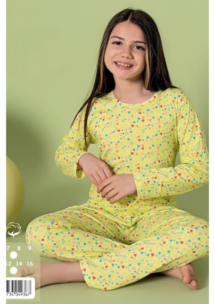 Yeni Model Kız Çocuk Pijama Takımı K059