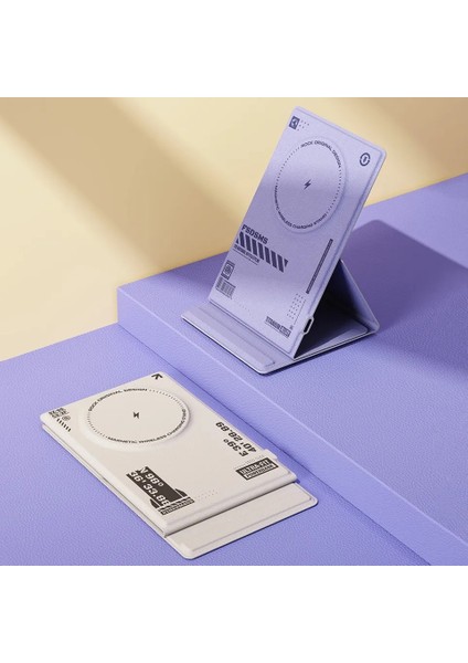 W50 Magsafe Standlı Kablosuz Şarj Cihazı - Mor