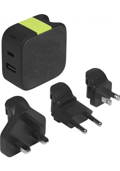 Instantcharger 65W 2 USB Şarj Aleti Siyah