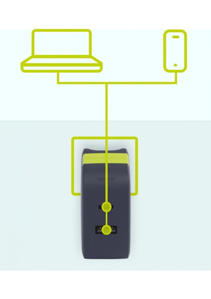 Instantcharger 65W 2 USB Şarj Aleti Siyah