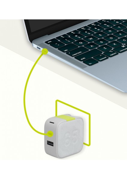 Instantcharger 65W 2 USB Şarj Aleti Siyah