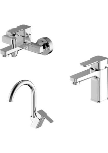 Goya 3'lü Set (Banyo, Eviye, Lavabo Bataryası)