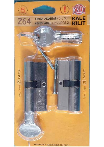 264 Ikiz Barel Ortak Anahtarlı Çelikkapı Kilit