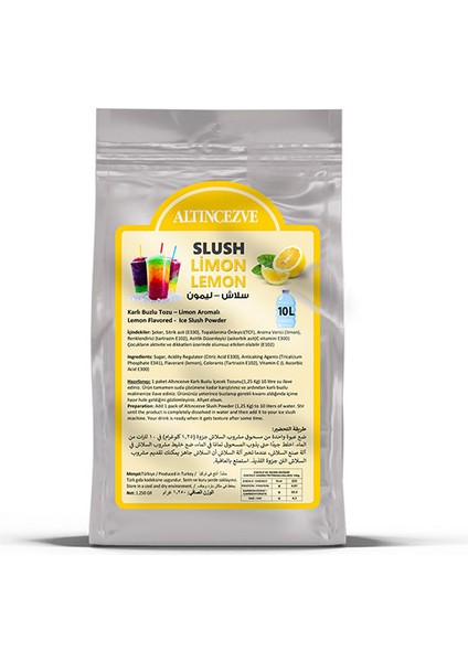 Ice Slush Karlı Buzlu Karlama Tozu | Limon 1.250 gr - 10 L