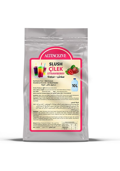 Ice Slush Karlı Buzlu Karlama Tozu | Çilek 1.250 gr - 10 L