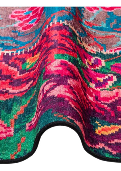 Patchwork Desen Dokuma Pamuk Taban Dijital Dekoratif Halı