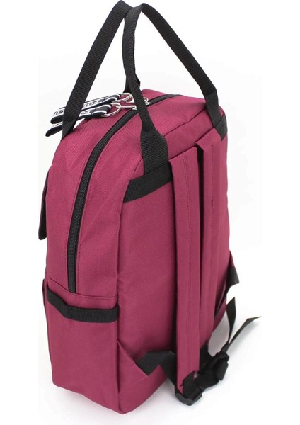Unisex Etiket Desen Okul Sırt Çantası Case Club Old Design