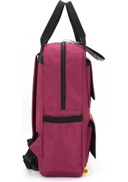 Unisex Etiket Desen Okul Sırt Çantası Case Club Old Design