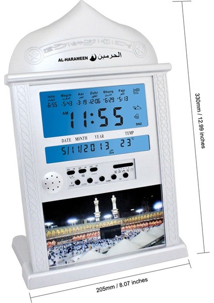 Ezan Camii Namaz Saati Islam Camisi Ezan Takvimi Müslüman Namaz Duvar Saati Alarmı Ramazan Ev Dekor Gümüş (Yurt Dışından) fırsatları